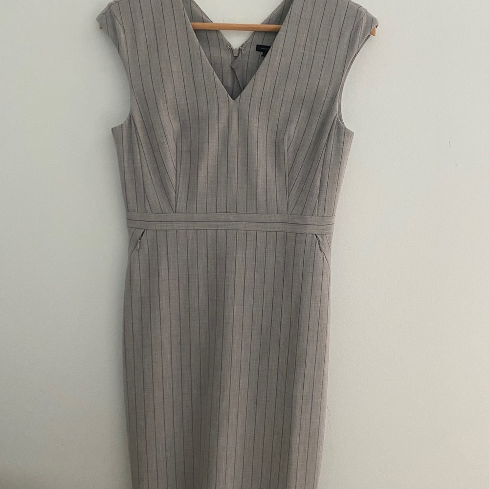 Brand New Ann Taylor Grey Sheath Dress.